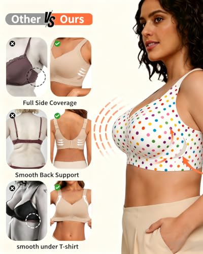 Image of Smoothing Bra Anti Sagging Wireless Push Up Bras for Women No Underwire Full Coverage Bra Comfy Bras for Women