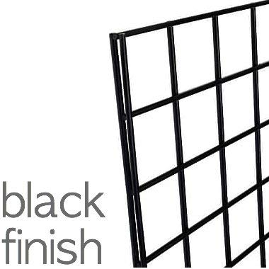 Only Hangers - Commercial Grade Gridwall Panels – 2’ Width x 6’ Height, Pack of 4 (Black Finish) - Thumbnail 3
