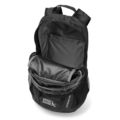 Image of Eddie Bauer Stowaway Packable Backpack | Travel | Outdoor | Lightweight | Foldable | Durable | Ripstop Polyester | 20L - Onyx Black