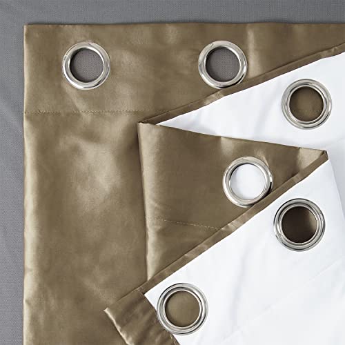 Hpd Half Price Drapes Grommet Faux Silk Taffeta Blackout Curtains For Bedroom 50 X 84 (1 Panel), Ptch-Bo206-84-Gr, Gold Nugget #TOP3