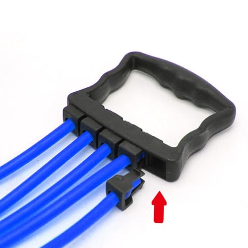 Exercitador expansor de tórax, expansor de tórax para mulher,5 cordas de tração removíveis, equipame