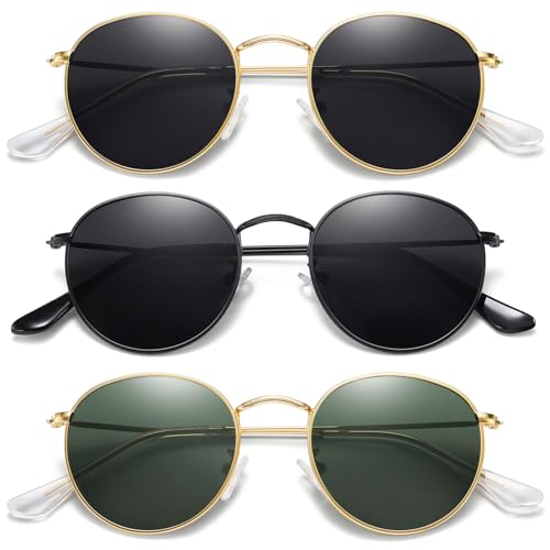 MEETSUN Round Polarized Sunglasses for UV Protection