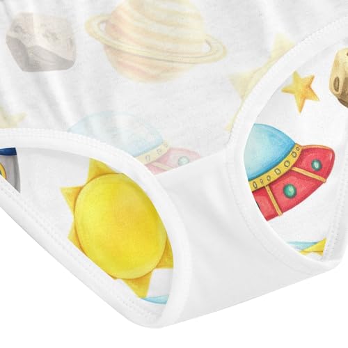 Fun Print Toddlers Underwear Floral 2t Cotton Cute Panties Girl Cute Watercolor Space Undies Kids Briefs 5