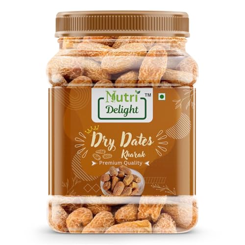 Image of Nutri Delight Premium Dryy Dates, Kharak Grade A, No Added Sugar, Premium Yellow Dryy Dates | Peela Sukha Khajoor | Pili Kharak | Khajur | Chuara | Dry Chuhara (500gm)