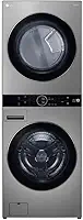 Lava e Seca Smart LG WashTower™ 17kg Aço Escovado com Inteligência Artificial AIDD™ WK17VS6A - 220V