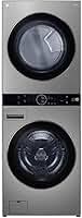 Lava e Seca Smart LG WashTower™ 17kg Aço Escovado com Inteligência Artificial AIDD™ WK17VS6A - 220V