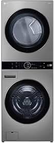 Lava e Seca Smart LG WashTower™ 17kg Aço Escovado com Inteligência Artificial AIDD™ WK17VS6A - 220V