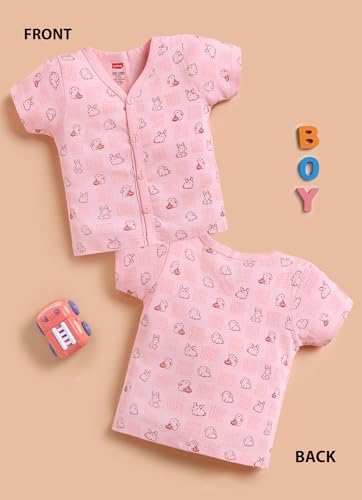 Image of LuvLap Baby Boys & Girls Regular Fit 100% Cotton Half Sleeve Jhabla Pack of 4
