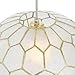 Creative Co-Op Capiz Honeycomb Globe Pendant Light, Capiz White Seashells with Antique Gold