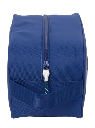 Safta F.C. Barcelona Navy Blue - Mittelgroßer Schuhschrank, Mehrzweck, für Sport, Überschule, Fußball, bequem und vielseitig, 29 x 14 x 15 cm, Marineblau, M, Lässig