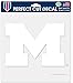 Michigan Wolverines 8x8 White Die-Cut Auto Decal