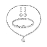 Hadskiss Bridal Wedding Jewelry Sets for...