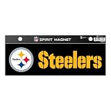 Rico Industries NFL Football Pittsburgh Steelers 4 x 10 Team Spirit Magnet - Car, Home Décor - Refrigerator, Office, Kitchen