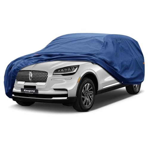 Image of Kaugung Heavy Duty SUV Cover Custom Fit for Lincoln Aviator (2002-2025),SUV Car Cover Waterproof All Weather with Anti-Theft Lock,Sun, Rain, Dust & Snow Protection.(USA Warehouse,Within 3-7 Days)