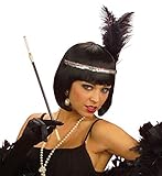 shoperama 20er Jahre Zigarettenspitze 34 cm lang schwarz Charleston Flapper Kostüm-Zubehör Damen The Roaring Twenties 20's