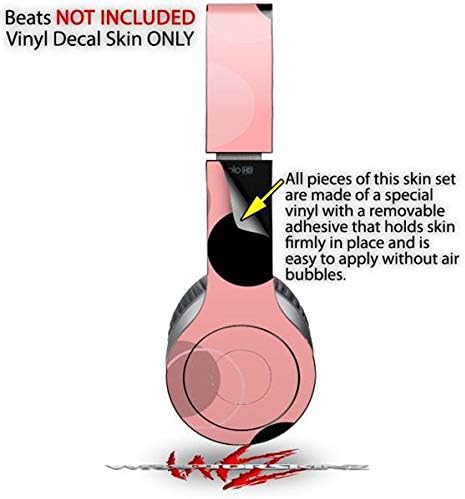 Skin Decal Wrap Works with Original Beats Solo HD Headphones Lots of Dots Pink on Pink Skin Only (Headphones NOT Included)