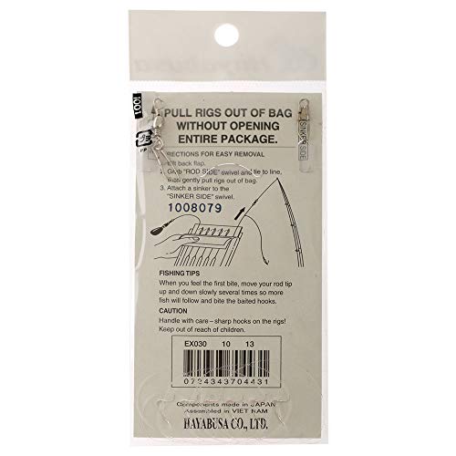 Hayabusa EX030-10 Hage Red Skin Aurora Seaguar Sabiki Rig