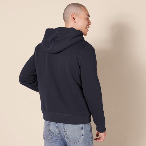Amazon Essentials Hoodie For Men, Sherpa-Lined Full-Zip Fleece Sweatshirt, Small, Navy image 2