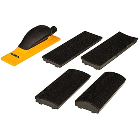 Mirka Hand Sanding Block Kit Set 2.75" x 8" Hook and Loop/Multipurpose Sander Tool for Sanding on concave, Convex and Flat Shaped Surfaces Cover