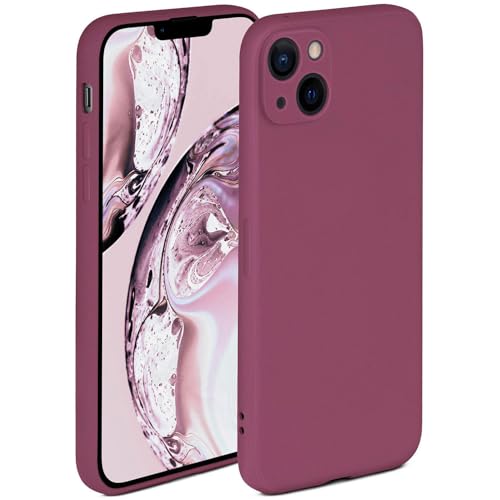 Coque silicone iPhone 14 Plus double couche prune mate ONEFLOW