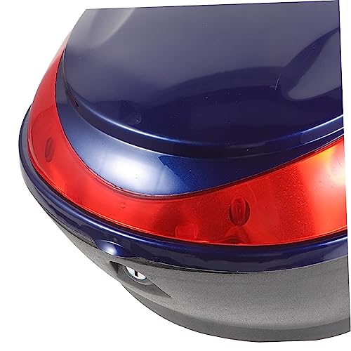 Top case moto 35L bleu rigide et verrouillable avec réflecteur