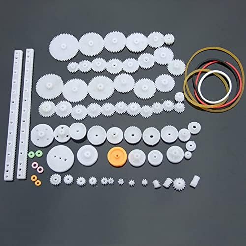 Replacement Part For 75PCS Plastic Gears Set DIY Assembly Rack Pulley Belt Teeth Belt Worm Band Wheel Sector Crown For Helicopter Car Parts