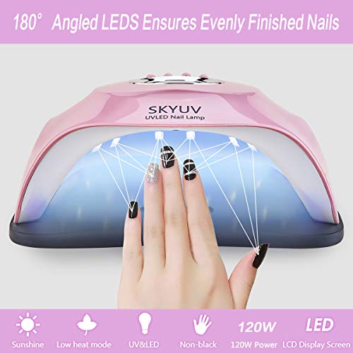 Lámpara de Uñas UV LED Lámpara Secadora de Uñas LED/UV para Esmalte de Uñas de Gel, Curado Luz en 4 modos para tiempo… - Imagen 3