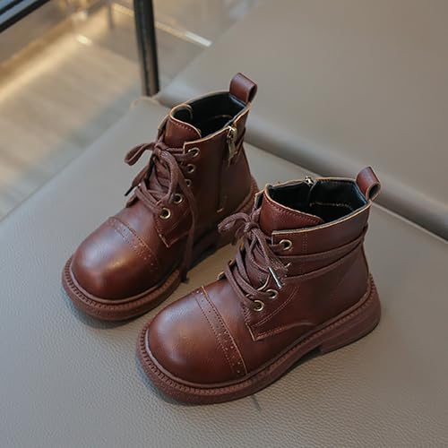 Girls Ankle Boots Combat Boots Lace Up Non-Slip Short Boots Comfortable Toddler Boots for Toddler Little Kid Big Kid2