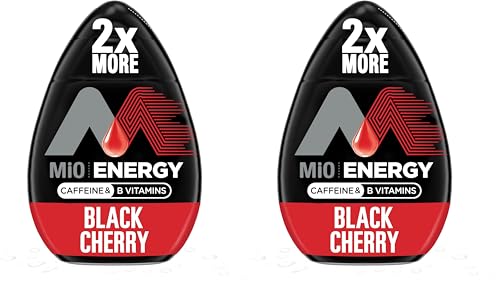 Image of MiO Energy Black Cherry Naturally Flavored Liquid Water Enhancer 8 Count 3.24 fl oz (Pack of 2)