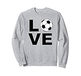 8.5 oz, Klassisch geschnitten Soccer Gifts for Player Coach & Fan - Love Soccer Sweatshirt