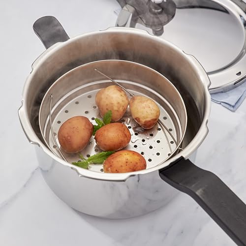 Judge Stainless Steel Pressure Cooker 5L, (25cm) With Steamer Basket, Great Healthier and Quicker Cookware, Suitable for All Hob Types - Image 6