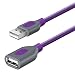 Produktbild Fasgear 1 Pack [1,8 m] Geflochtenes USB 2.0-Verlängerungskabel aus Nylon - EIN Verlängerungskabel zwischen Stecker und Buchse (Lila)
