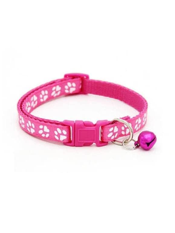 LitVibes Paw Cat Collar With Bell,Kitten And Small Dogs Soft Adjustable Collar,Safe,Breakaway For Cats And Puppies-Dark Pink,?14 cm,W_2 cm (B0BLPD816N) Amazon Price History, Amazon Price Tracker