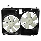 TRQ Radiator Dual Cooling Fan Assembly Compatible with 2004-2006 Lexus RX330 LX3115109