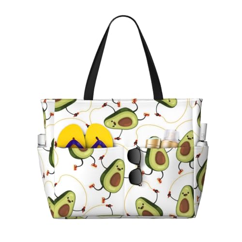 Sac de plage avocats mignons pour femme idéal pour vos journées ensoleillées et pique-niques