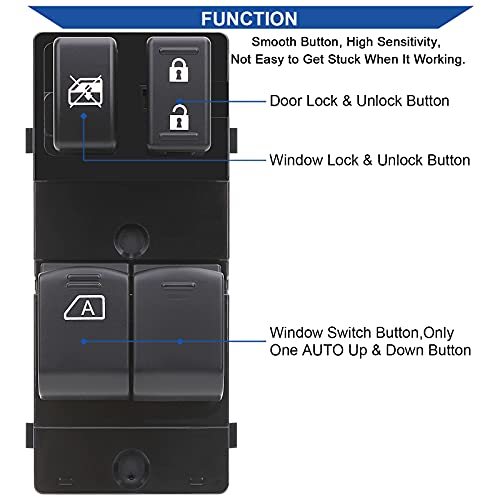 Obaee Master Power Window Switch Driver Side Compatible With Nissan Frontier 2007 2008 2009 2010 2011 2012 2013 2014 2015 2016 2017 Replaces 25401-Zp50A 25401Zp50A #TOP1