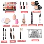 Make-up Sets, 18 Stück All in One Makeup Set, Multifunktions Kosmetik Schmink Kit Frauen, Kosmetik Starter Kit Make-up Geschenkset mit Lidschatten Palette, Lippenstift, Eyeliner, Mascara, Pinsel – Bild 2