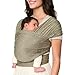 Ergobaby Aura Baby Wrap Carrier for Newborn 0-12 Months (8-25 lbs) - Soft Stretchy Infant Wrap Carrier with Hip-Healthy Positioning, Pre-Tied Design - Olive Diamond