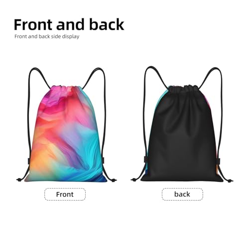 Drawstring Bag Lightweight Small Gym Bag for Women Colorful Background Textures Soccer Backpack for Sports Travel4