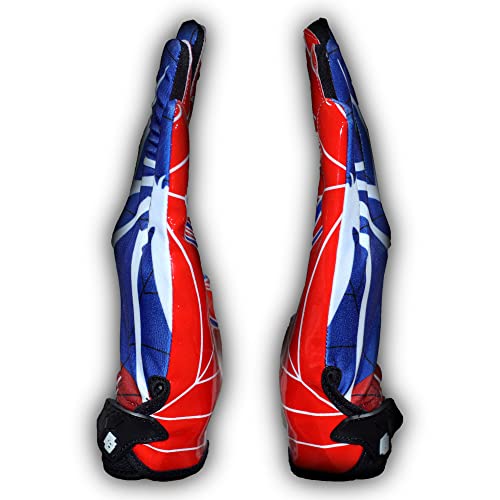Repster Spider Youth Football Gloves - Tacky Grip Skin Tight Adult Football Gloves - Pro Elite Super Sticky Receiver Football Gloves - Youth Sizes (Xs-S) #TOP2