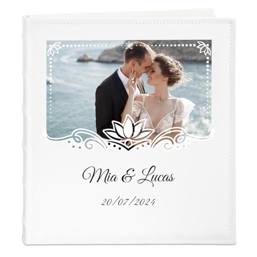 Maverton Album Photo Personnalisable à Pochettes - Cadeau Mariage Unique