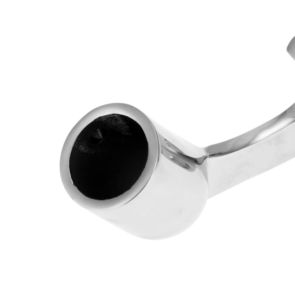 2 Stück Handlauf Endstück 25mm 60° Handlaufendstück aus Edelstahl Haltegriff Marine Boot Yacht Handlaufdurchlass Geländer Reling Durchlass Hardware