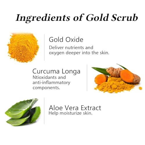 Image of Lilium Herbal Gold Face Scrub 900ml, Anti-Wrinkle, Re-Hydrating, Fairer Glow, Radiant Complexion, Leaves Skin Fresh & Glowing, Anti-Aging, Unclogged Pores, Brighter Complexion, All Skin Types