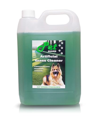 Pet Guard Artificial Grass Cleaner 5L Dog Safe Pet Eliminates Bacteria Deodorises Disinfects - Puppy Urine Cleaner & Odour Remover - Astro Turf Cleaner Dog Urine and Poop - Pet Friendly