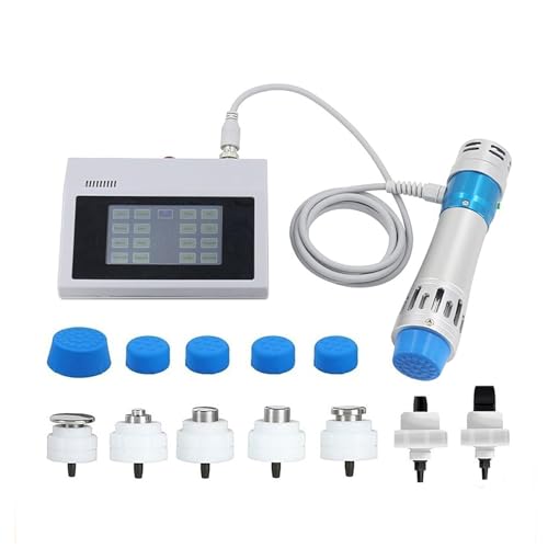 Maquina de Ondas de Terapia de Choque, Aparato para Ondas de Choque dispositivo portátil equipo de ondas de choque con 7 cabezales, Fisioterapia Disfuncion Erectil Masajeador, 10-300MJ Maquina de Ondas de Terapia de Choque, Aparato para Ondas de Choque dispositivo portátil equipo de ondas de choque con 7 cabezales, Fisioterapia Disfuncion Erectil Masajeador, 10-300MJ