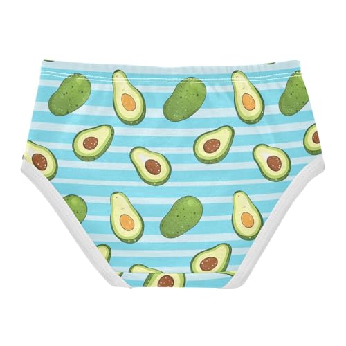 Wusikd Avocados Light Blue Girls' Underwear Cotton Girls Briefs Soft Toddler Underwear 2T2