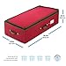 ZOBER Christmas Ornament Storage Box - Stores 64 Ornaments W/Dividers - 600D Oxford Fabric Under Bed Christmas Ornament Storage Containers - 3 Inch Cube Compartments