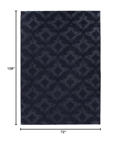Tapete Garland Rug Charleston Damask 6'x9' Azul Marino miniatura 3