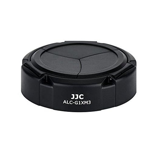 JJC ALC-G1XM3 automatisk självhållande linskeps för Canon PowerShot G1X Mark III – svart