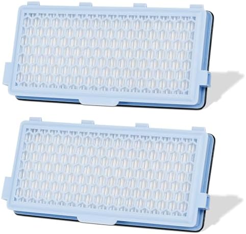 Lot De 2 Filtres Aspirateur Miele Complete C1 C2 Active AirClean SF-HA 50 - Compatible S4 S5 S6 S8 Avec Brosse (Bleu)